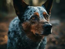 Australian Cattle dog created with Generative AI technology photo