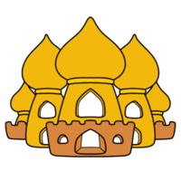 The illustration of a castle png