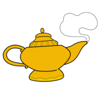 The illustration of a magic lamp png