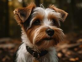 biewer terrier perro creado con generativo ai tecnología foto