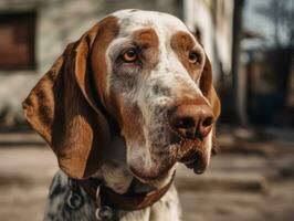 Bracco Italiano dog created with Generative AI technology photo