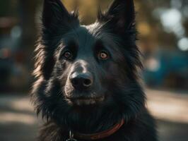 Belgian Sheepdog dog created with Generative AI technology photo