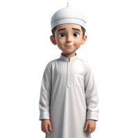 boy wearing muslim dress. AI Generative png