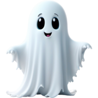 3d fofa fantasma desenho animado. ai generativo png