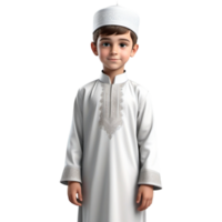 boy wearing muslim dress. AI Generative png