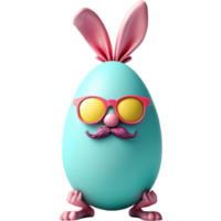 Hipster Easter Egg. AI Generative png