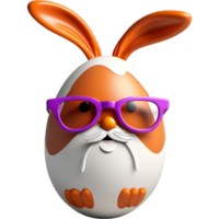 Hipster Easter Egg. AI Generative png