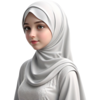 menina vestindo muçulmano vestir. ai generativo png