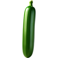 Green zucchini 3D illustration. AI Generative png