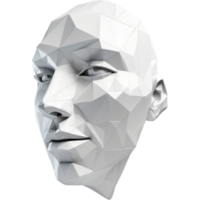 abstract polygonal face. AI Generative png