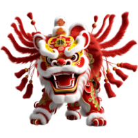 Chinese new year lion dance. AI Generative png