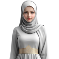 fille portant musulman robe. ai génératif png