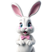 3d Pâques lapin. ai génératif png