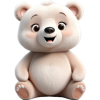 cute bear cartoon character. AI Generative png