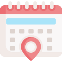 diseño de icono de calendario png