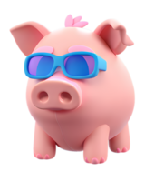 3D Illustration cute pig png