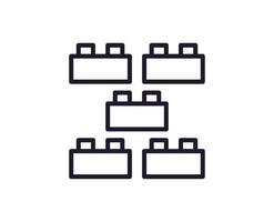Single line icon of brick on isolated white background. High quality editable stroke for mobile apps, web design, websites, online shops etc. vector