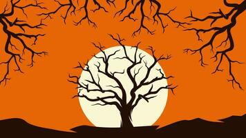 Silhouette of tree background inspiration vector