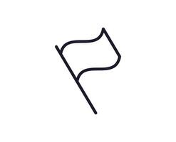 Single line icon of flag High quality vector illustration for design, web sites, internet shops, online books etc. Editable stroke in trendy flat style isolated on white background