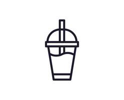 Drinks concept. Modern outline high quality illustration for banners, flyers and web sites. Editable stroke in trendy flat style. Line icon of drink vector