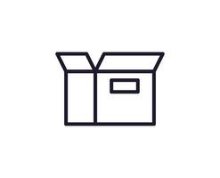 Internet and interface symbols in line style. Vector sign for apps, web sites, UI. Perfect for web sites, apps, stores, shops. Vector line icon of opened box