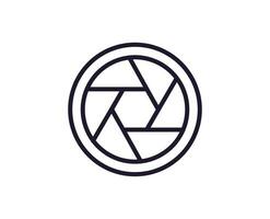 Camera concept. Single premium editable stroke pictogram perfect for logos, mobile apps, online shops and web sites. Vector symbol isolated on white background.