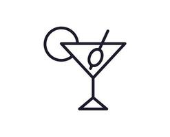 Drinks concept. Modern outline high quality illustration for banners, flyers and web sites. Editable stroke in trendy flat style. Line icon of drink vector