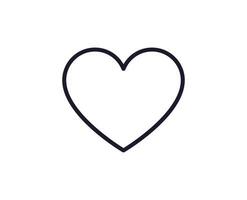 Interface concept. Vector sign drawn in line style. Isolated editable stroke for adverts and UI. Vector line icon of heart