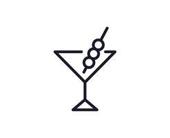 Drinks concept. Modern outline high quality illustration for banners, flyers and web sites. Editable stroke in trendy flat style. Line icon of drink vector