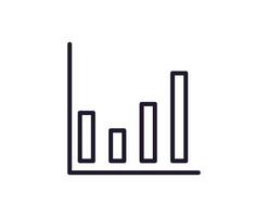 Graph concept. Modern outline high quality illustration for banners, flyers and web sites. Editable stroke in trendy flat style. Line icon of graph vector