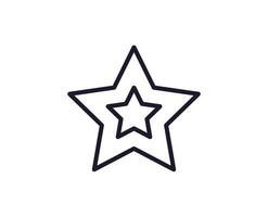 Single line icon of star on isolated white background. High quality editable stroke for mobile apps, web design, websites, online shops etc. vector