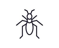 Bug concept. Single premium editable stroke pictogram perfect for logos, mobile apps, online shops and web sites. Vector symbol isolated on white background.