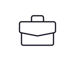 Single line icon of suitcase on isolated white background. High quality editable stroke for mobile apps, web design, websites, online shops etc. vector