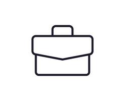 Single line icon of suitcase on isolated white background. High quality editable stroke for mobile apps, web design, websites, online shops etc. vector