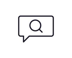 Speech bubble line icon on white background vector