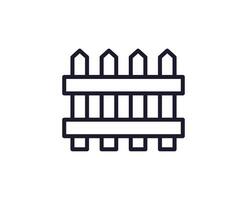 Fence concept. Modern outline high quality illustration for banners, flyers and web sites. Editable stroke in trendy flat style. Line icon of fence vector