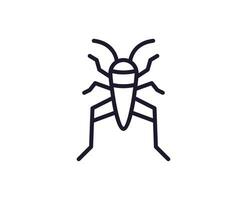 Bug concept. Single premium editable stroke pictogram perfect for logos, mobile apps, online shops and web sites. Vector symbol isolated on white background.