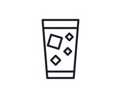 Drinks concept. Modern outline high quality illustration for banners, flyers and web sites. Editable stroke in trendy flat style. Line icon of drink vector