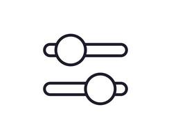 Setting line icon on white background vector