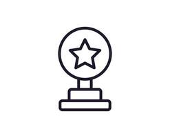 Award line icon on white background vector