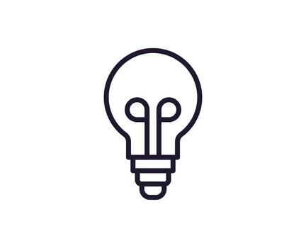 Single line icon of lamp on isolated white background. High quality editable stroke for mobile apps, web design, websites, online shops etc. vector