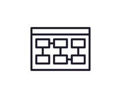 Coding concept. Single premium editable stroke pictogram perfect for logos, mobile apps, online shops and web sites. Vector symbol isolated on white background.