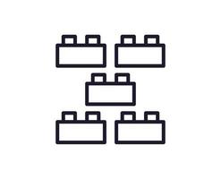 Single line icon of brick on isolated white background. High quality editable stroke for mobile apps, web design, websites, online shops etc. vector