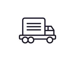 Truck concept. Modern outline high quality illustration for banners, flyers and web sites. Editable stroke in trendy flat style. Line icon of delivery vector