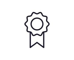 Award line icon on white background vector