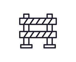 Fence concept. Modern outline high quality illustration for banners, flyers and web sites. Editable stroke in trendy flat style. Line icon of fence vector
