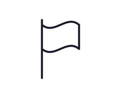 Single line icon of flag High quality vector illustration for design, web sites, internet shops, online books etc. Editable stroke in trendy flat style isolated on white background