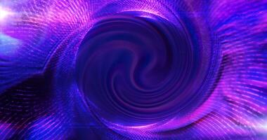 Round purple frame from energy magical glowing particles and light lines abstract background photo