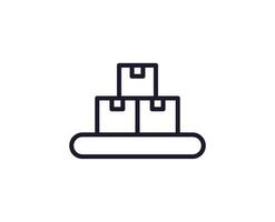 Delivery concept. Modern outline high quality illustration for banners, flyers and web sites. Editable stroke in trendy flat style. Line icon of delivery vector