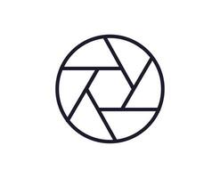 Camera concept. Single premium editable stroke pictogram perfect for logos, mobile apps, online shops and web sites. Vector symbol isolated on white background.
